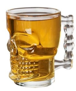 لیوان شیشه‌ای طرح اسکلت سایز بزرگ