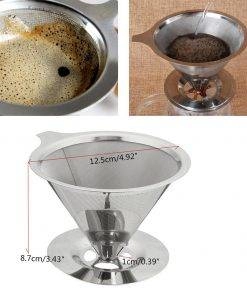 قهوه ساز دریپر استیل V60 فلزی ظرفیت 4 کاپ