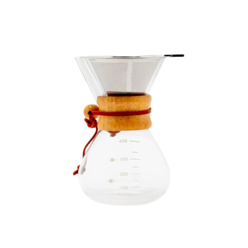 قهوه ساز کمکس مدرج پیرکس با فیلتر استیل BVK4 ظرفیت 400ml