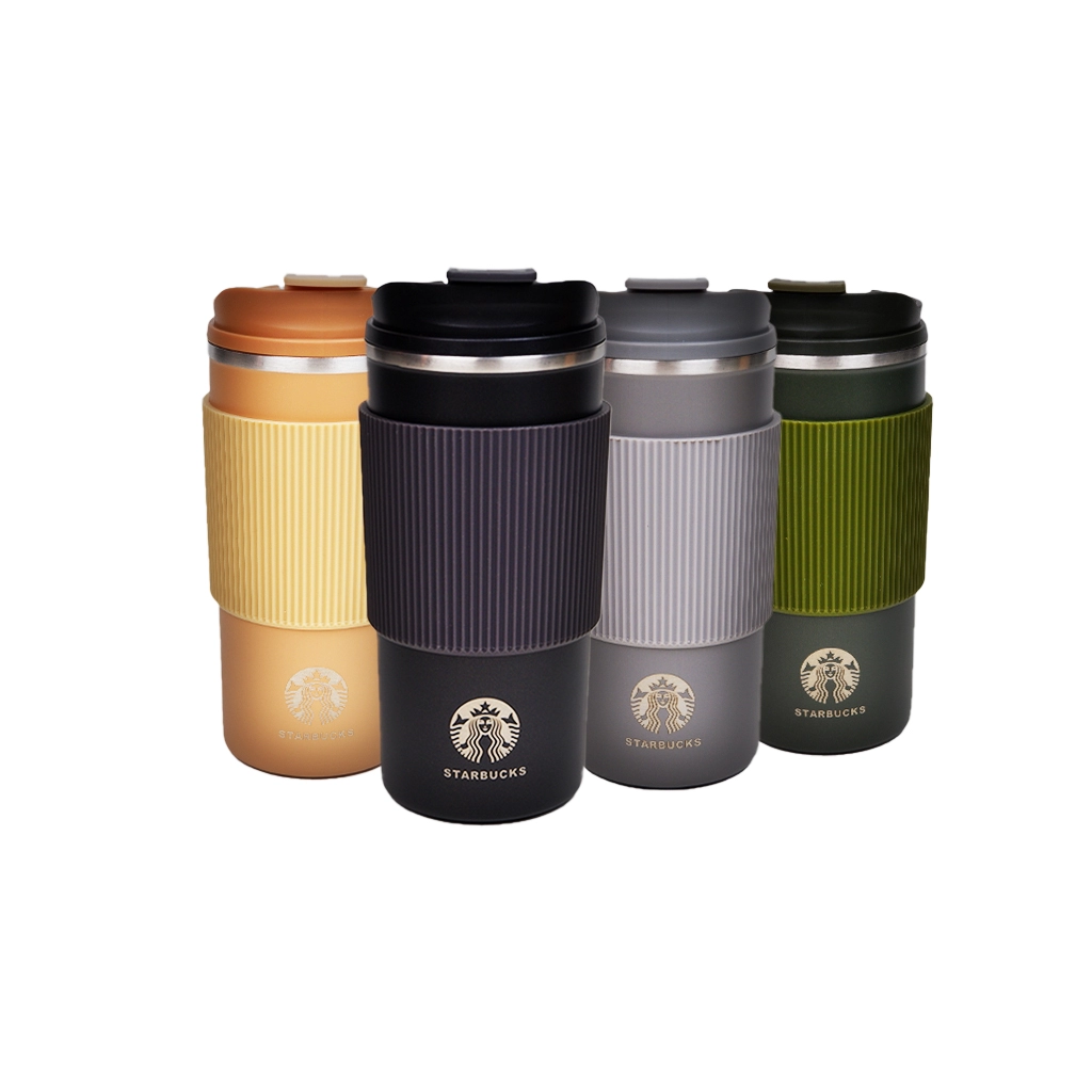 تراول ماگ دوجداره دورسیلیکونی استارباکس GB13 ظرفیت 450ml